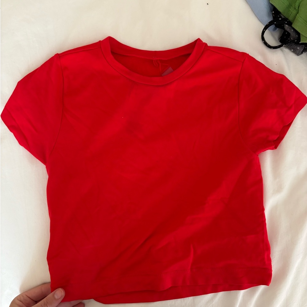 Red Cropped Shirt